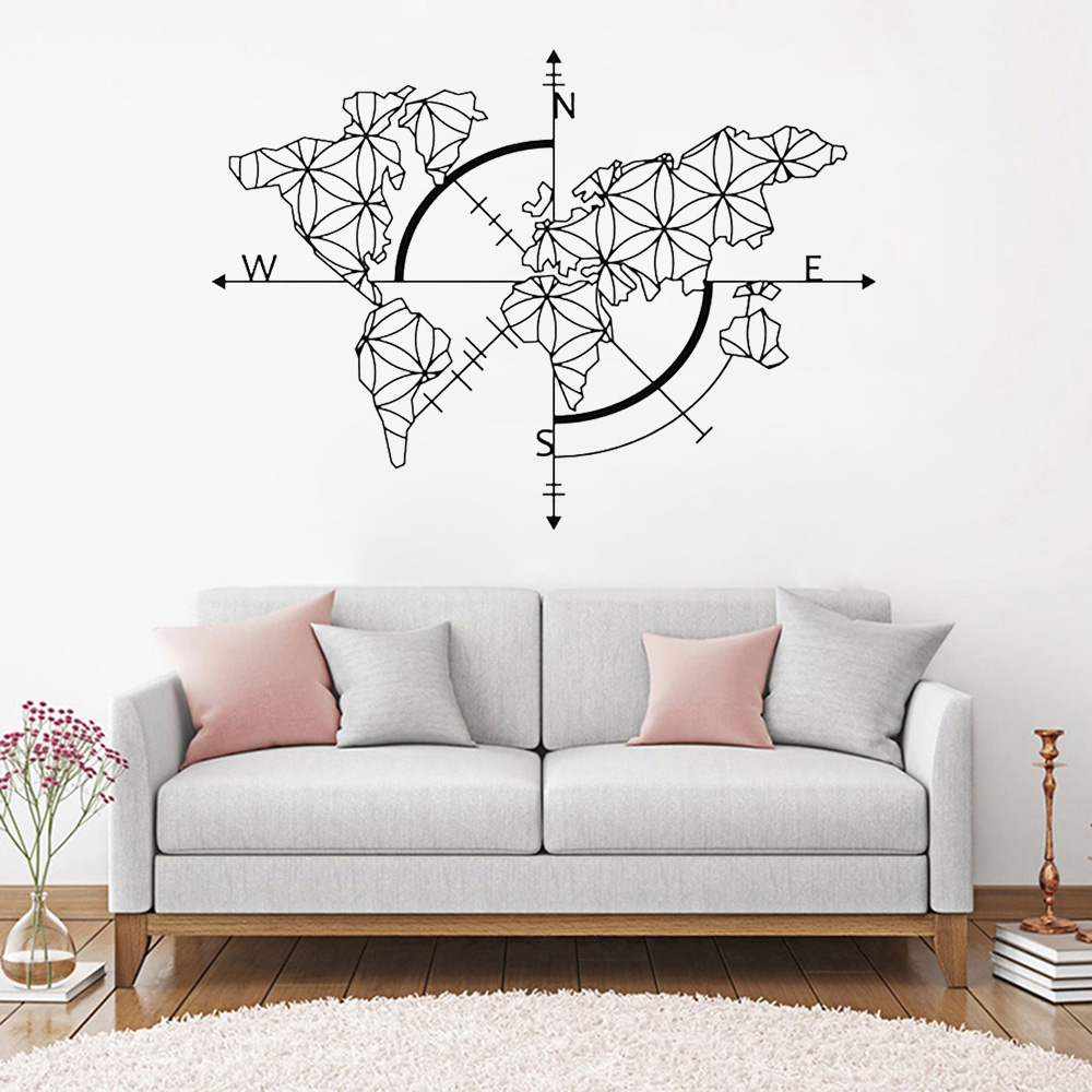 Office Furniture World - Mapa Świata Naklejka Ścienna Sztuka Mapa