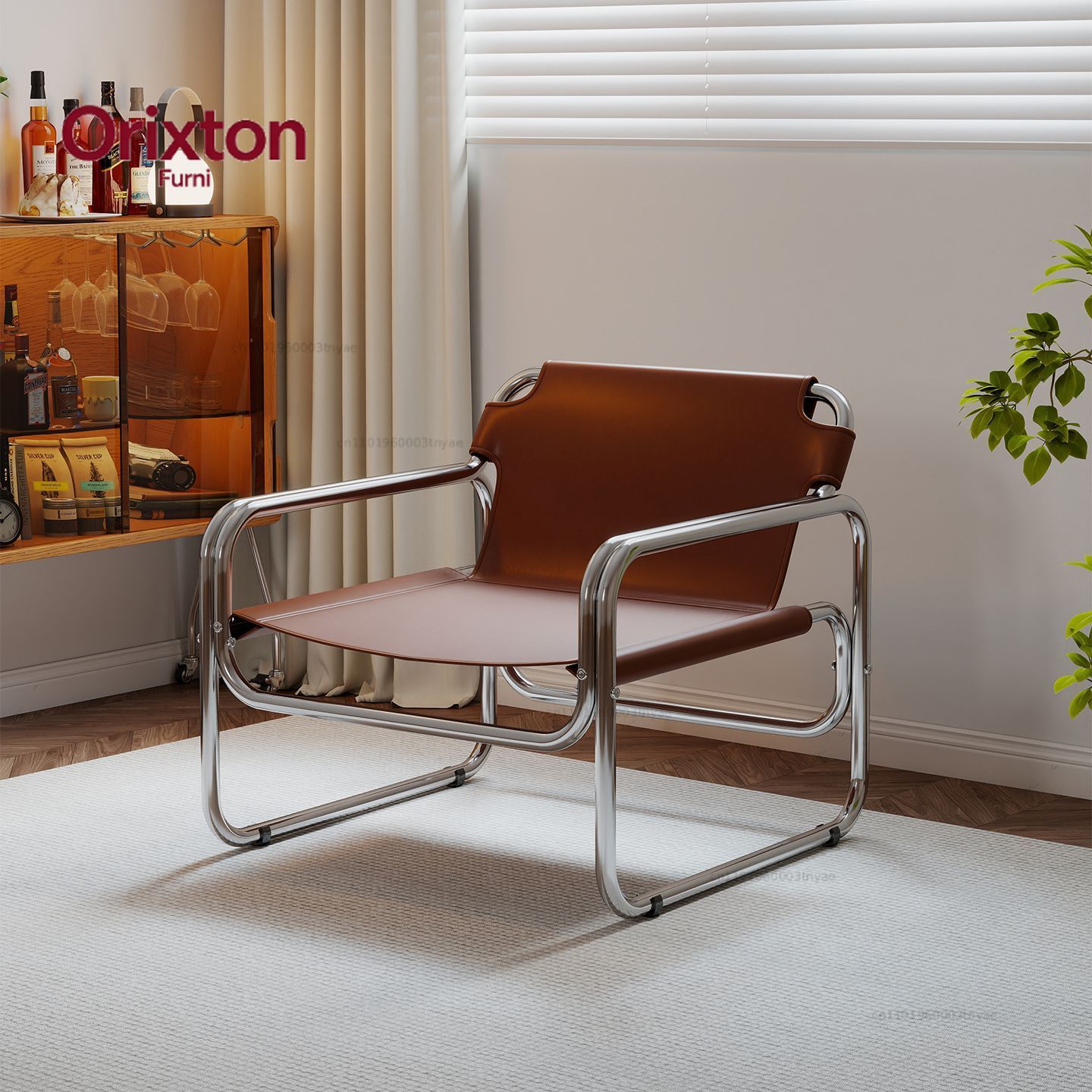 Office Furniture For Sale - Nowoczesny fotel z akcentami ze skóry,