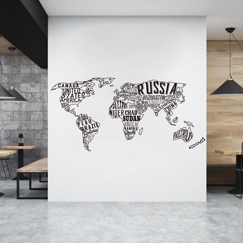Duża mapa świata Kolaż Naklejk – Office Furniture World recenzja i cena