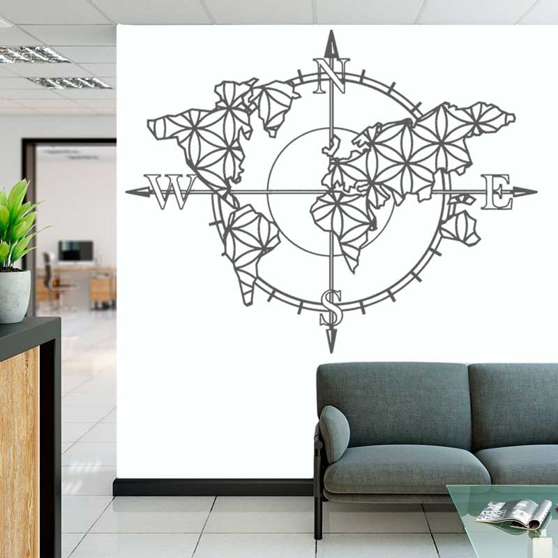Kwiat Życia Mapa Świata Kompas – Office Furniture World recenzja i cena