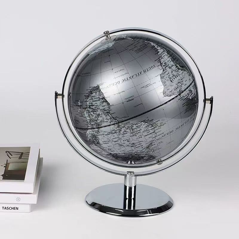 25cm Luksusowy Srebrny Globus  – Office Furniture World recenzja i cena